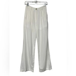 Vici High Rise Wide Leg White Pants Size Small